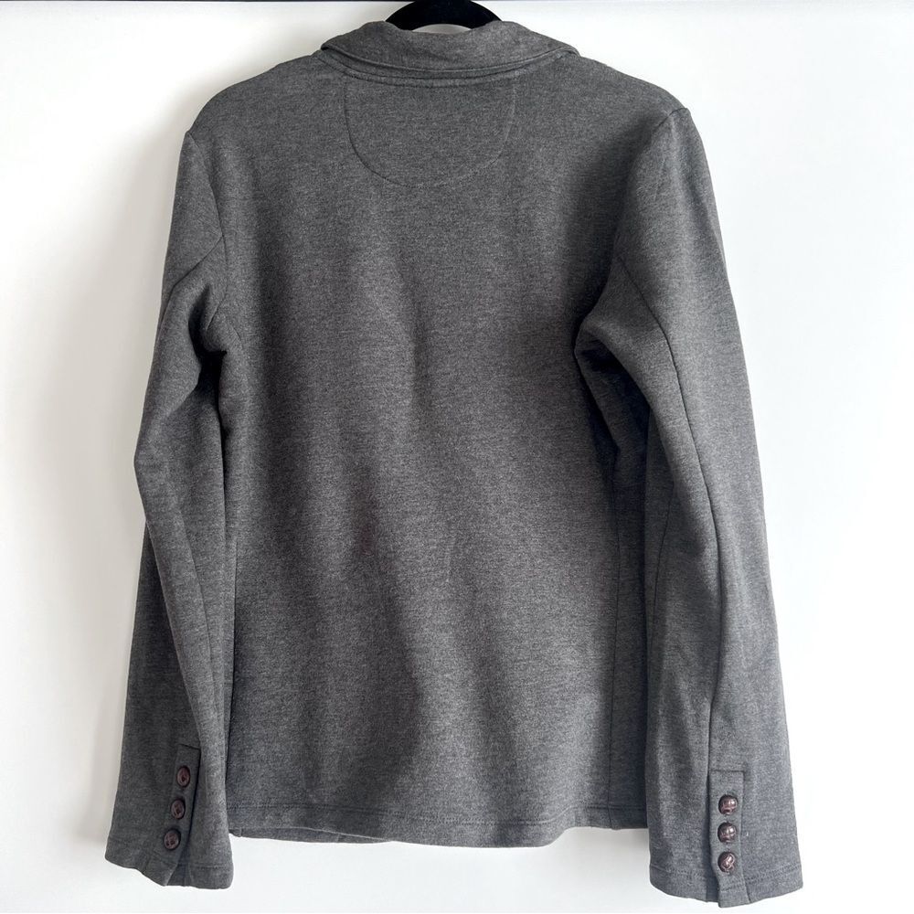 Ralph Lauren Blue Label Embroidered Insignia Grey Sweatshirt Blazer Size Medium - Picture 6 of 8